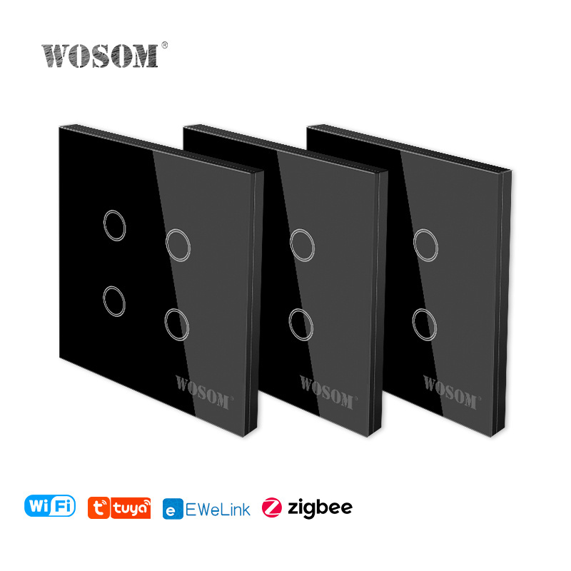 programmable wall switch touch smart light switch wall glass touch switch