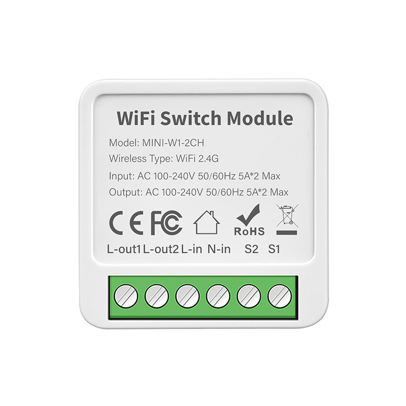 WOSOM  WCS-102F10A/2 CHANNELS WIFI CONNECT SWITCH   mini tuya smart wifi switch smart diy switch