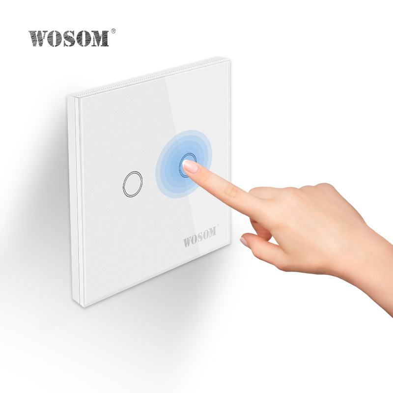 WOSOM eu/uk 1/2/3 gang touch light  home switch 220v wall switch touch