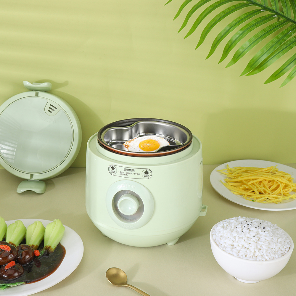 Multifunctional 0.6L Mini Rice Cooker Non Stick Inner Tank Portable Cooking Pot