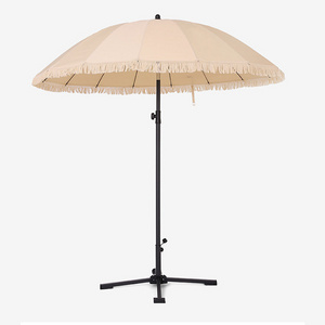 New outdoor portable courtyard aluminum alloy foldable beach sun garden banana parasol umbrellas with 8 bones