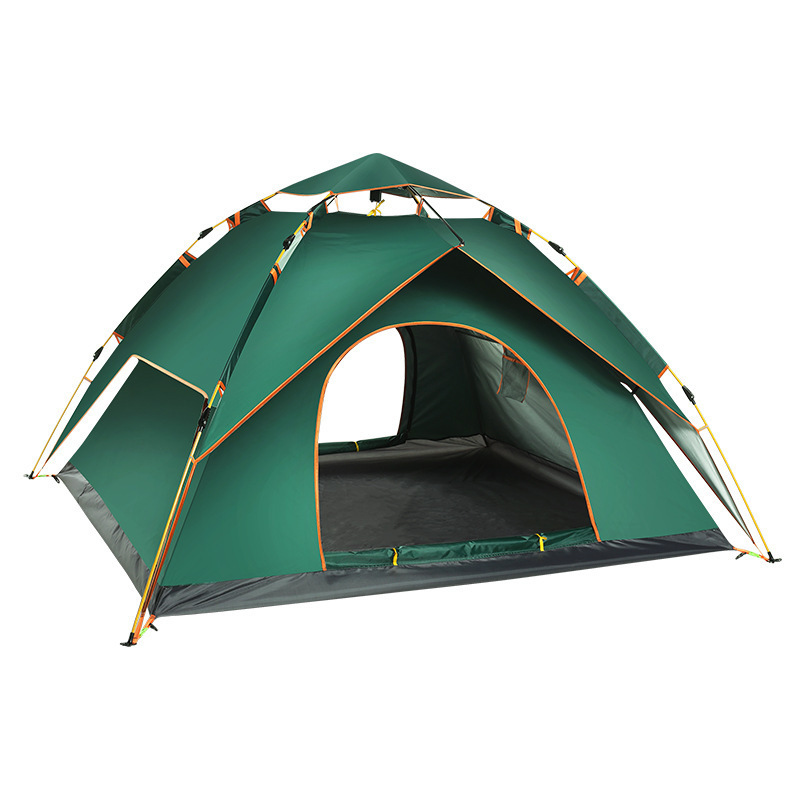 double-layer 210 D waterproof material 3-4 person  easy pop up folding canopy tents for camping