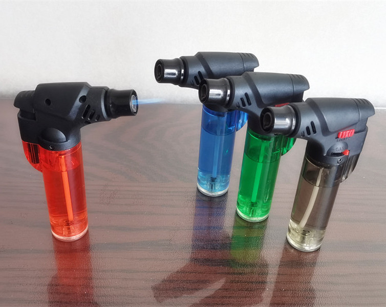 Wholesale Jet Flame Cigarette Lighters Refillable Butane Gas Torch Lighter for Cigar Christmas Space Black Gift Red