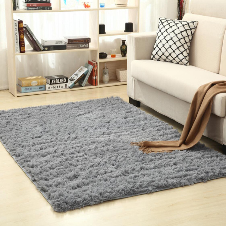 Soft Different Size Bedroom Bay Window Plush Tie Dye Gradient Solid Color Rug Mat Fluffy Living Room Carpet