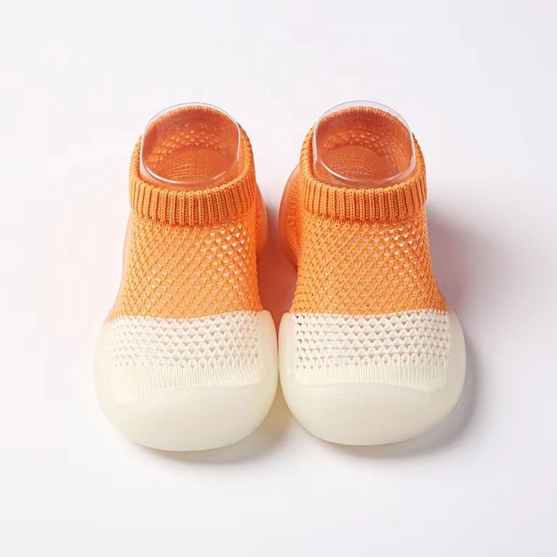 Wholesale Summer Casual Knit Anti Slip Socks Baby Toddler Shoe Socks With Rubber Sole