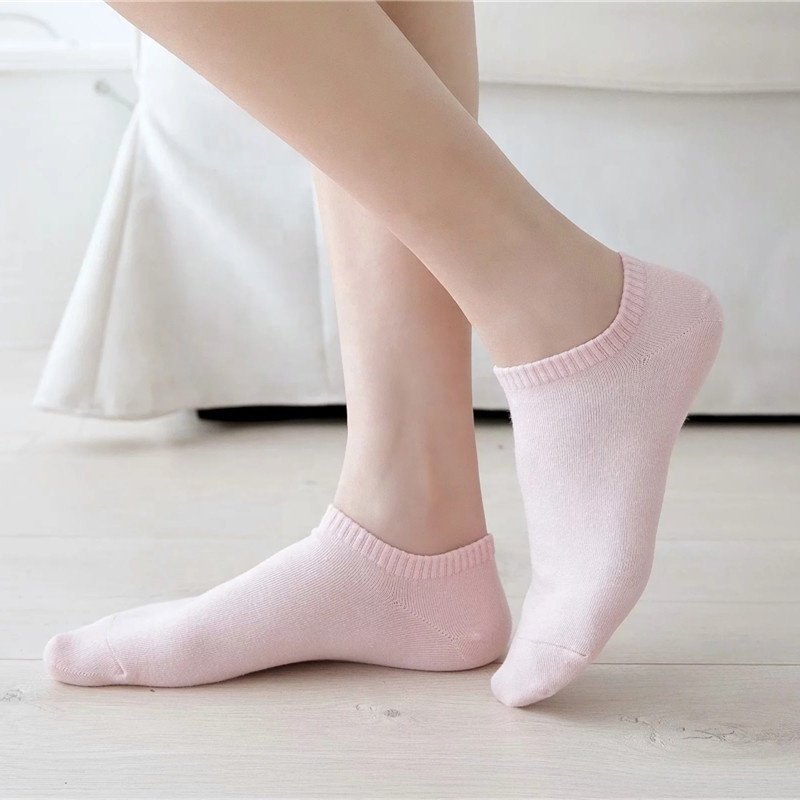 50 Cents Very Cheap Wholesale Simple Basic Solid Color Cotton Women Ladies Short Socks Ankle