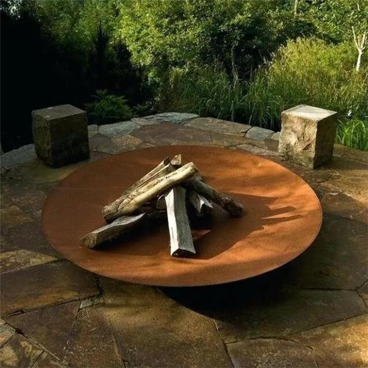 Multifunction Outdoor Wood Burning  Corten Steel Fire Pit Bowl