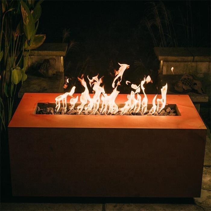 Campfire Outdoor Smokeless Corten Steel Gas Fire Pit Table