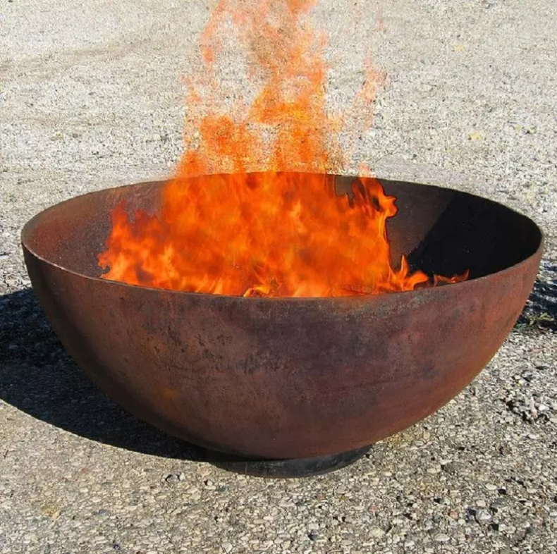 Multifunction Outdoor Wood Burning  Corten Steel Fire Pit Bowl