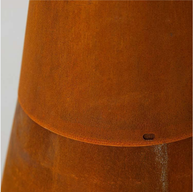 Custom Large Corten Steel Firepit Chiminea Outdoor Fireplace with Chimney