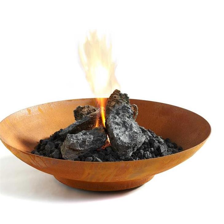 Multifunction Outdoor Wood Burning  Corten Steel Fire Pit Bowl