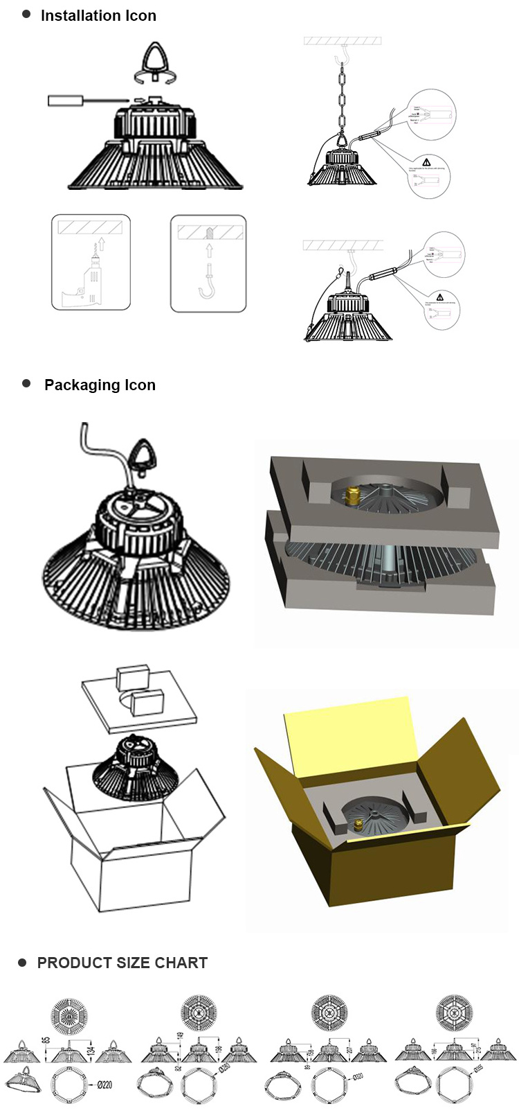 Hive design new model LED low UGR high bay light fixture UFO highbay light 200W