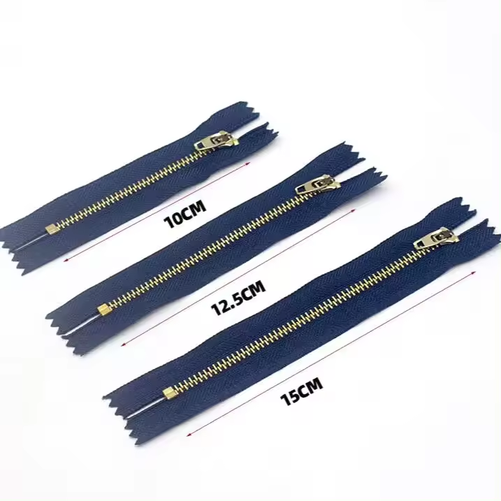 Factory Wholesale Close-end Zipper Brass YG Metal Zipper for Jeans