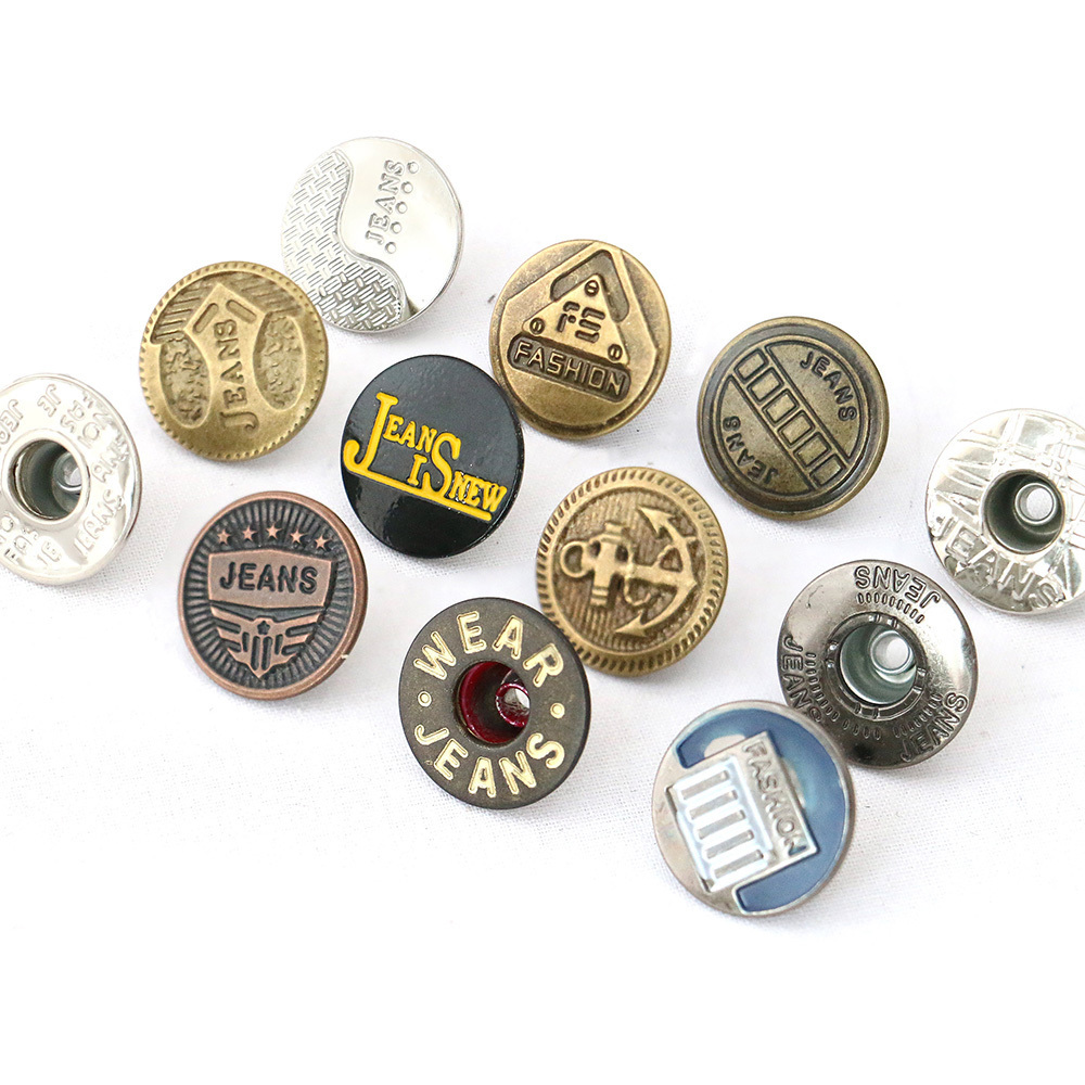 Garment Accessories Metal Alloy Denim Shank Button for Jeans Pants