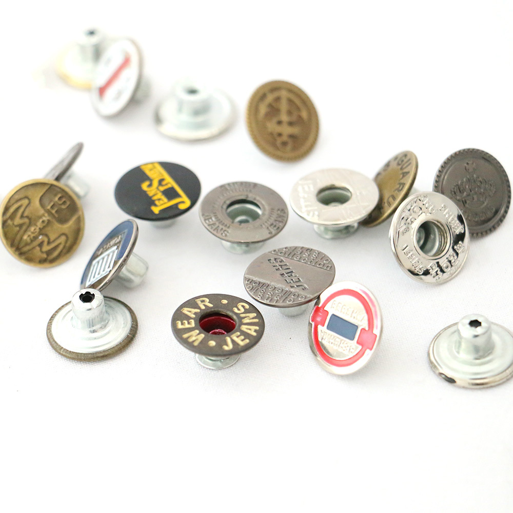 Garment Accessories Metal Alloy Denim Shank Button for Jeans Pants