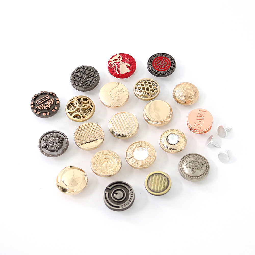 New Arrival Custom Logo Metal Jeans Button for Denim