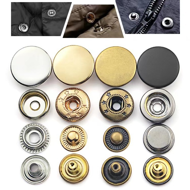 High Quality Custom Logo Cheap Gold Silver Metal Snap Button for Garment