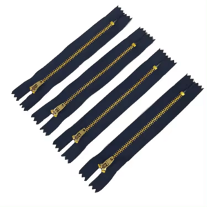 Factory Wholesale Close-end Zipper Brass YG Metal Zipper for Jeans