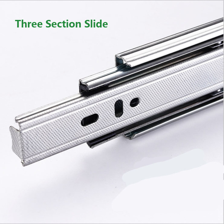 Heavy Duty 45mm Drawer Slide Ball Bearing Slide Triple Extension Drawer Slide