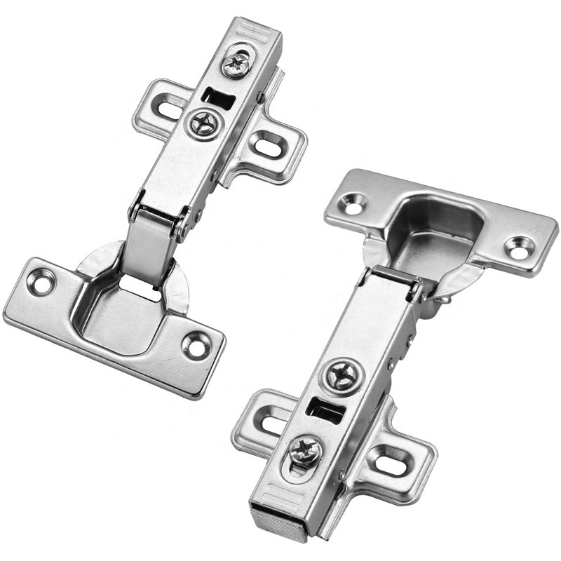 4PCS European Nickel Plated hinge Bathroom Cabinets Full Overlay Soft-Closing Concealed Hinge Furniture