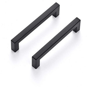 Kitchen Square Cabinet Handles Matte Black Cabinet Pulls Black Drawer Pulls