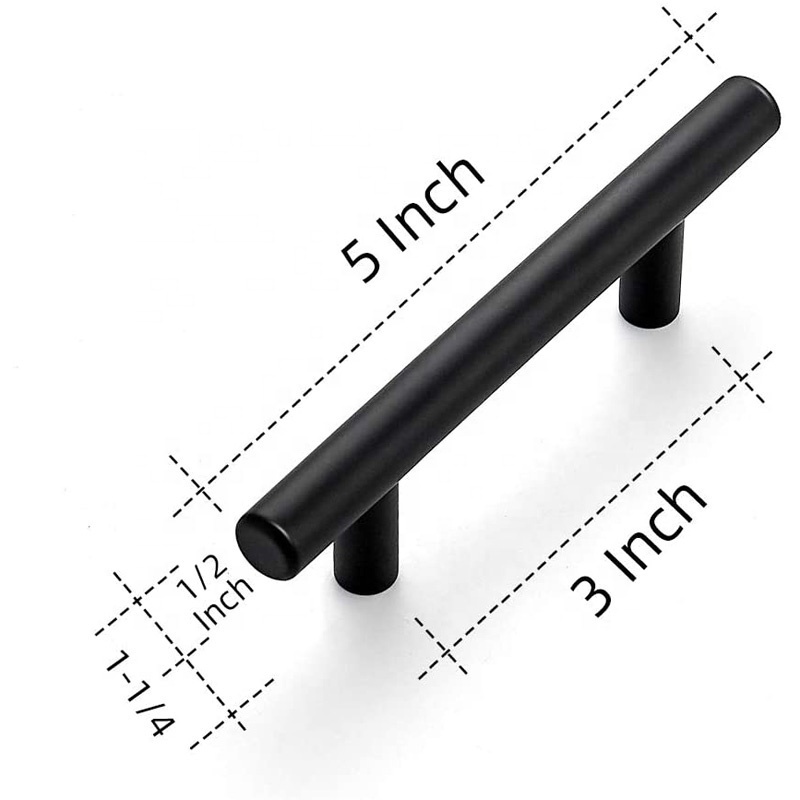 LG Factory Price Cabinet Pulls Matte Black Stainless Steel Kitchen Drawer Pulls Cabinet Handles