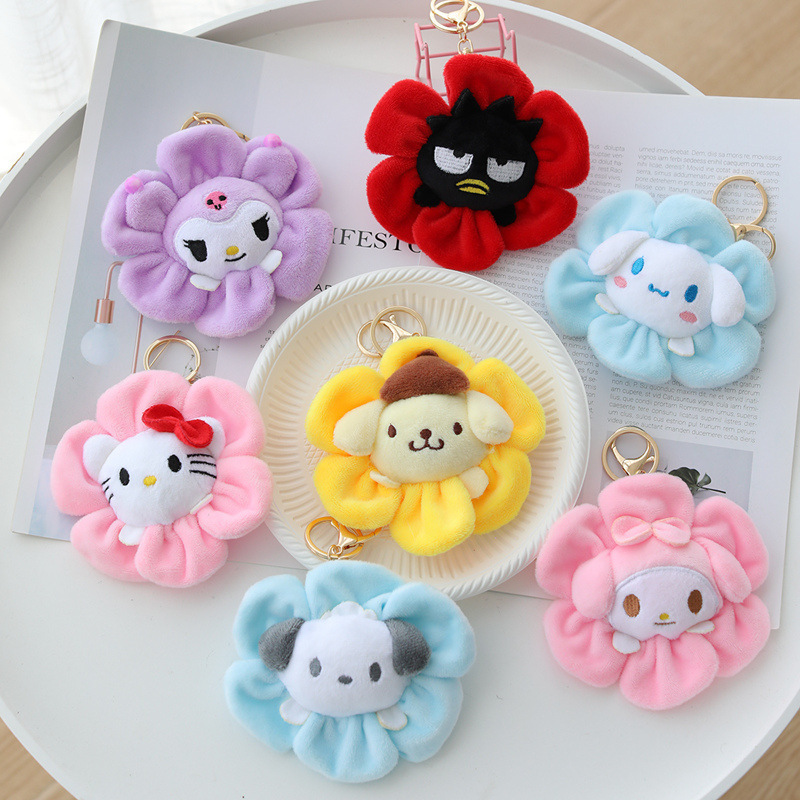 Sanrio Stationary My Melody Anime Sanrioed Plush Doll Plushie Toys Wholesale Sunflower Plush Soft Plush Animals Toys PP Cotton