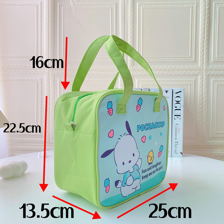 My Melody Kuromi Kawaii PU Waterproof Cartoon Insulation Bag Picnic Bag New Anime Sanrioed Portable Lunch Bag