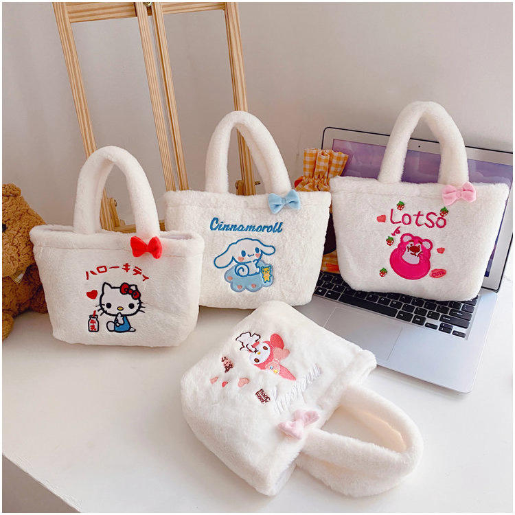 2022 new cute cartoon plush cross body bag net red cute Melody handbag sweet girl bag