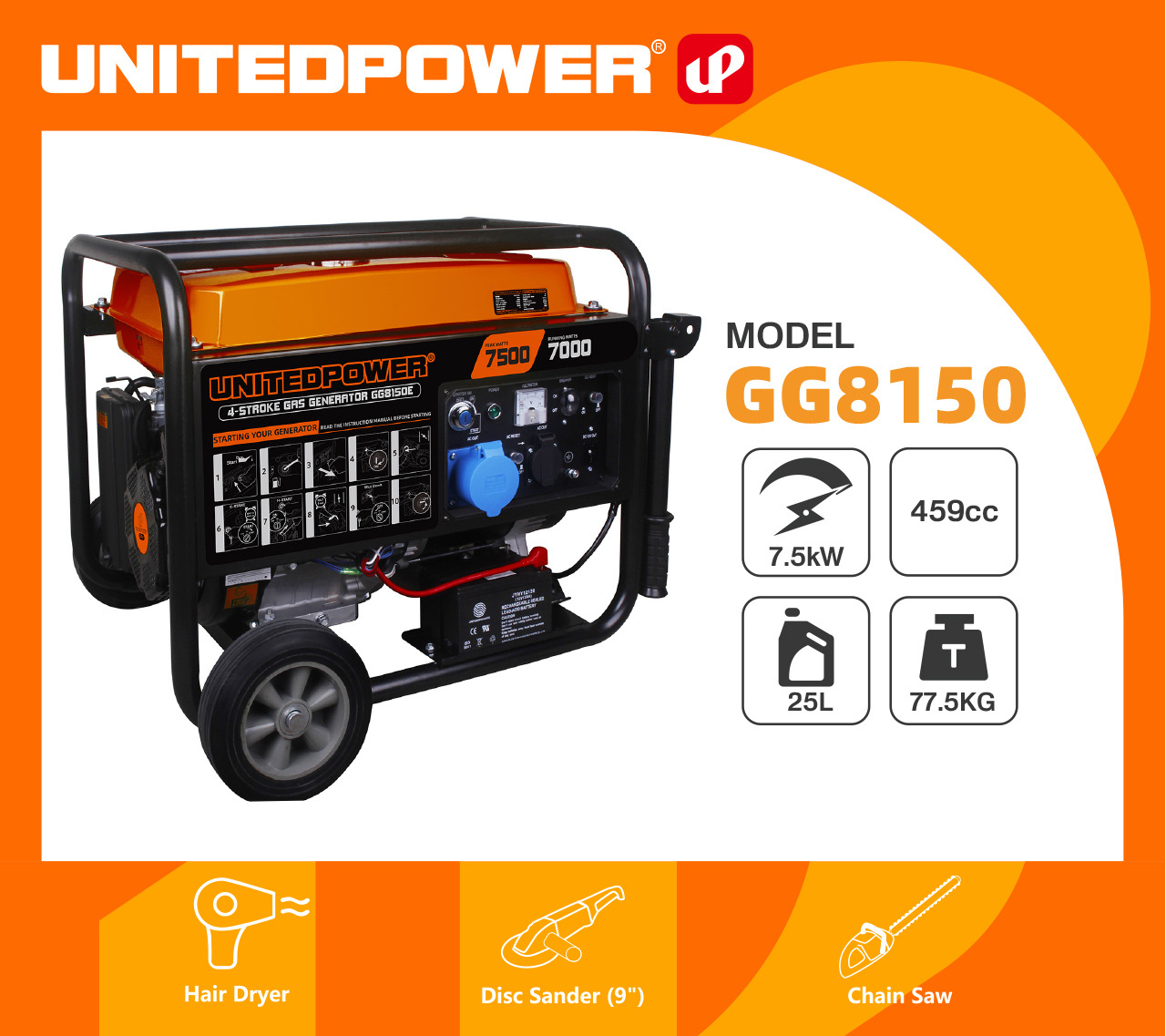 220V 110V 3kw 4kw 5kw 6kw professional Electric Power Portable Gasoline Generators for home