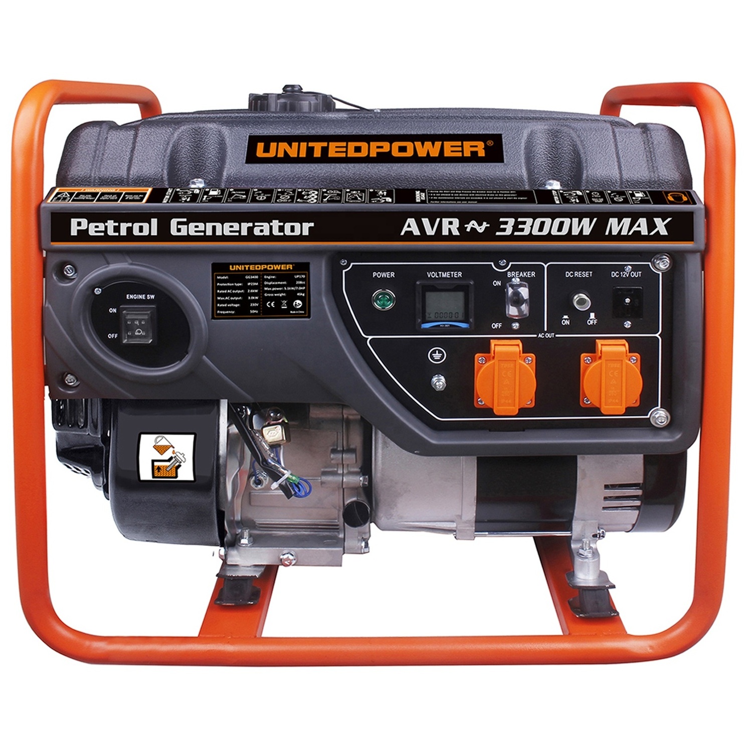 3000Watt Big Power Gasoline Generator Electric Generator For Home