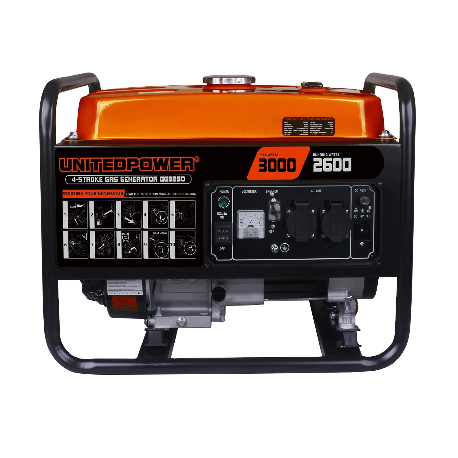 portable power petrol generator copper wire3kw 3000w 3000watt gasoline generator 7.0hp