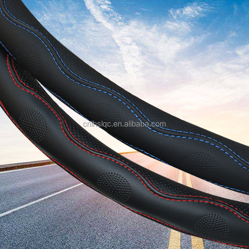 Truck Universal silicone custom logo leather d shape steering wheel covers cars for women clothe steering wheel covers