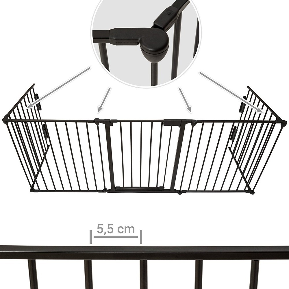 Fireplace Fence Baby Safety Fence Guard Hearth Gate BBQ Metal Fire Gate Pet Dog Cat