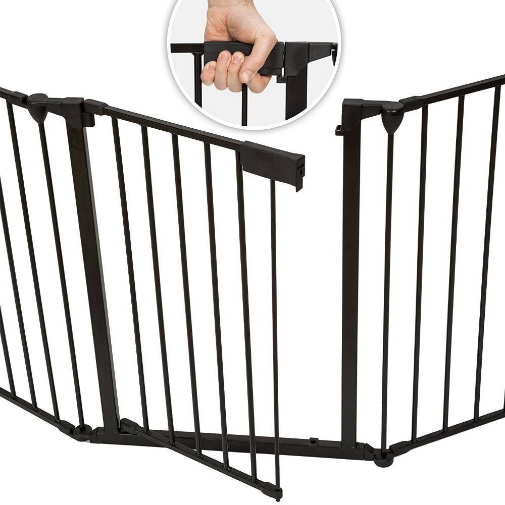 Fireplace Fence Baby Safety Fence Guard Hearth Gate BBQ Metal Fire Gate Pet Dog Cat