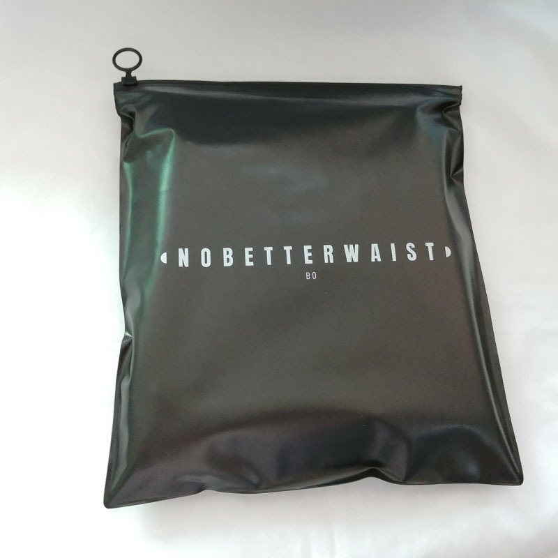 PVC Waterproof Black zipper garment bag wholesale Zip Lock Frosted PVC Plastic Bag Carrying Bag For Swimwear Garment Packing