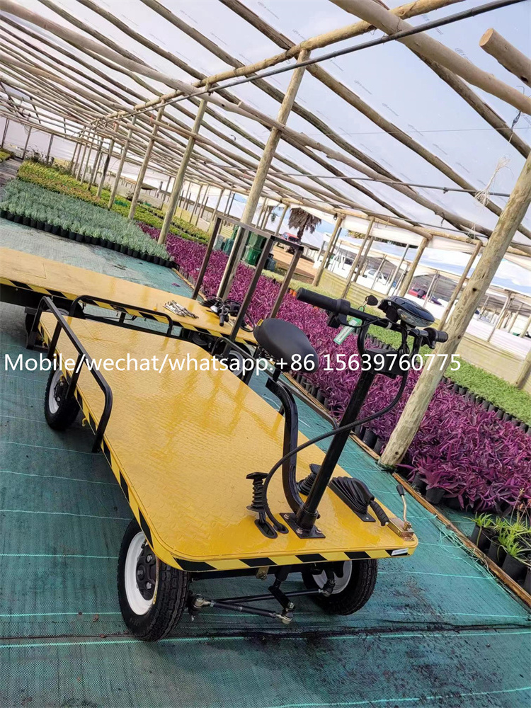 Farm using electric transport platform hand cargo trolley for warehouse electric garden trolleys cart truck