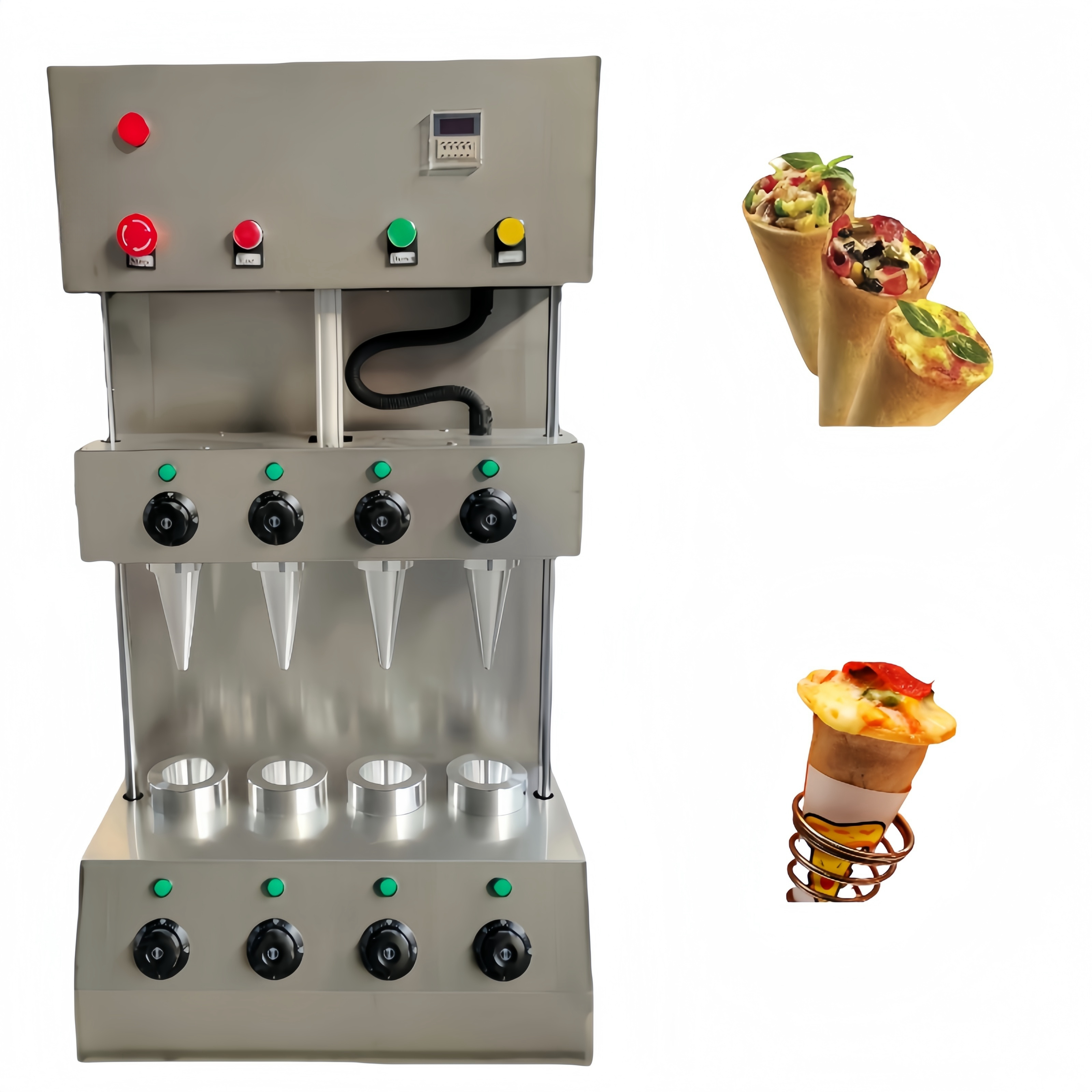 Small Automatic Commercial Waffle Cone Making Pizza Cone Machine Ice Cream Edible Cone Cup Wafer Biscuit Maker Machine