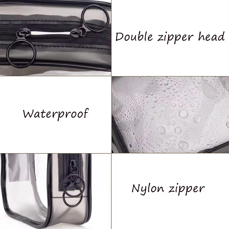 New jewelry purse Camping recyclable zipper Women waterproof pvc small mini toiletry bag clear