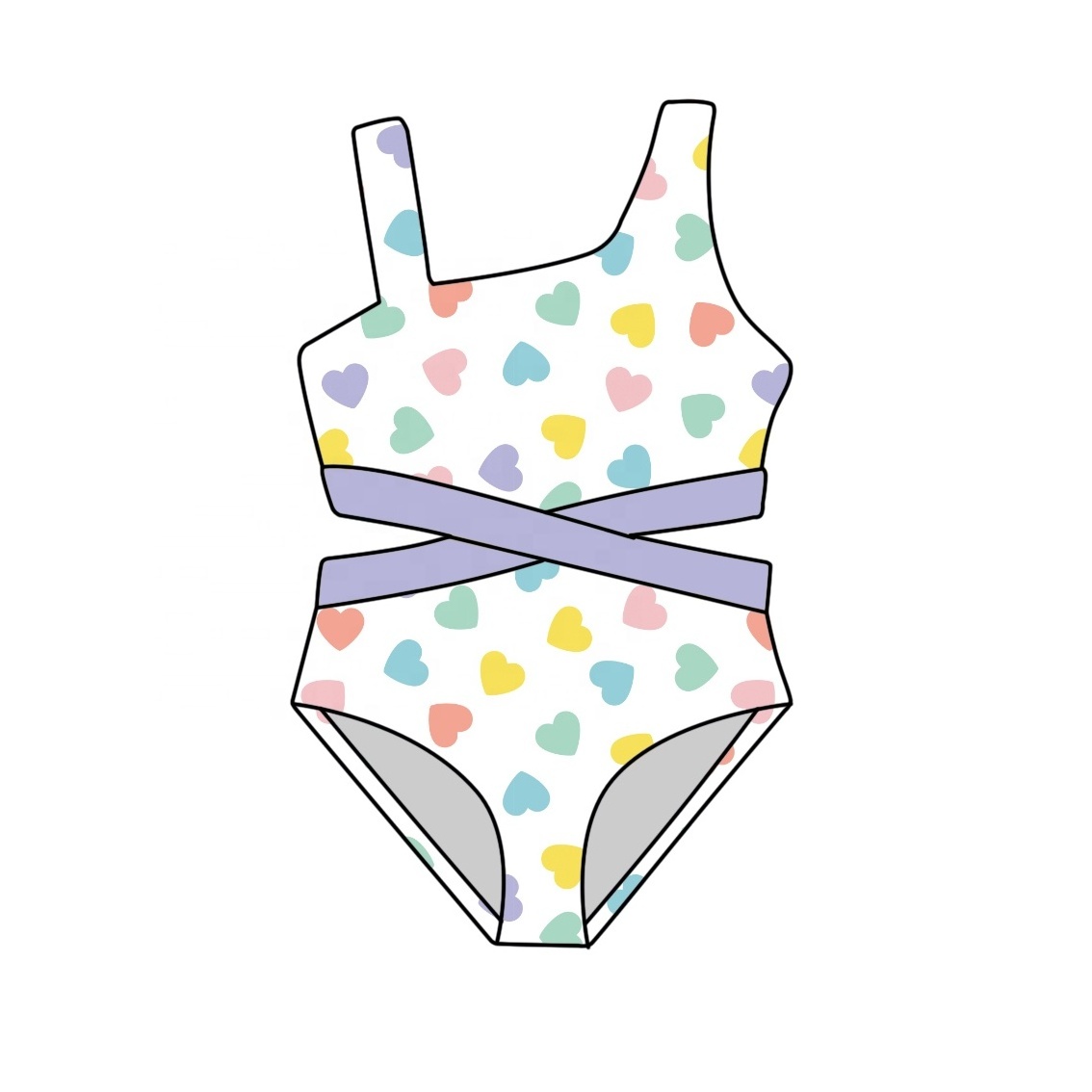 Liangzhe baby kids girl swimsuit summer child print swimwear water sports swim clothes  beach bathing costume