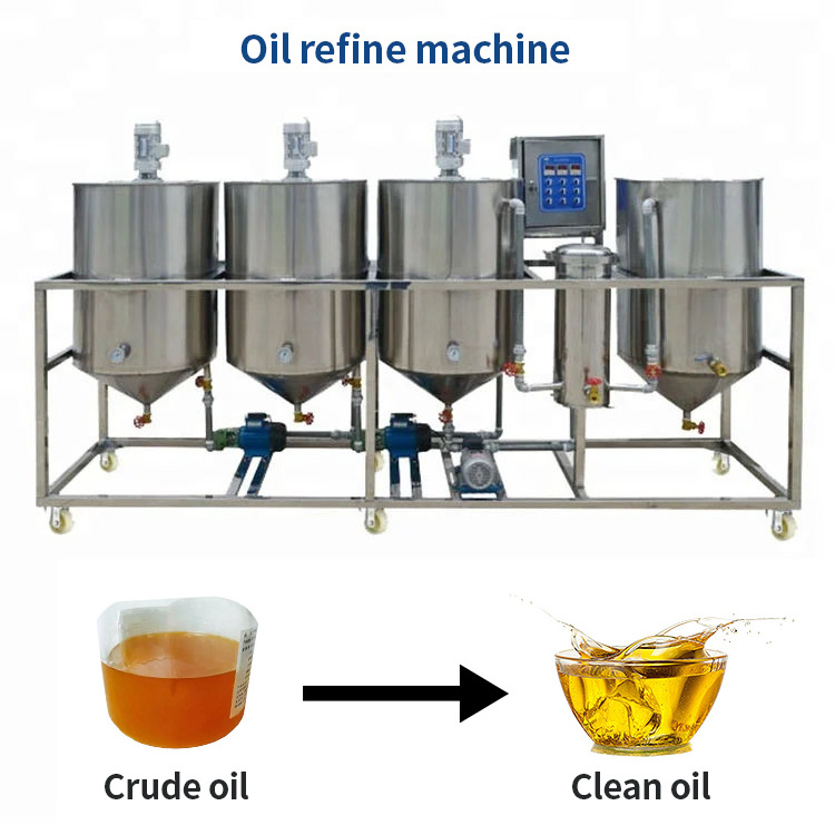 Oil Pressing And Refinery Machine Mini Scale Sunflower Peanut Edible Oil Refinery Plant Machine For Sale