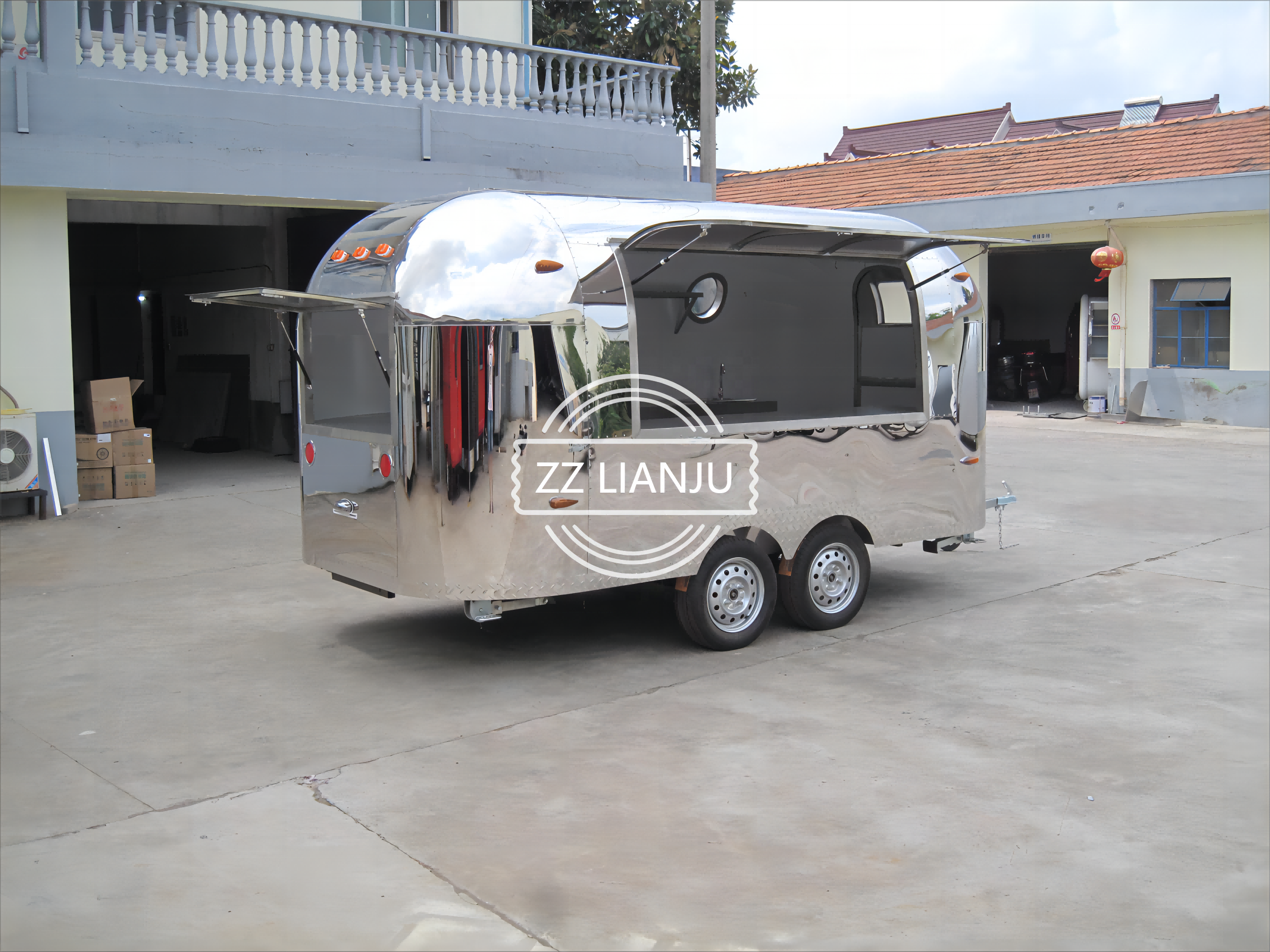 New Popular Fully Equipped Food Truck for Sale Europe Customized Concession With Water Sink Coffee Vending Cart Food Trailer