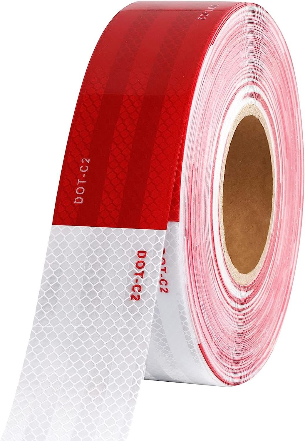 Reflective Safety Tape DOT-C2 Waterproof Red and White Adhesive conspicuity tape for trailer, outdoor, cars, trucks