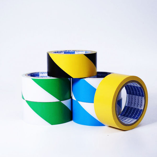 Yellow and Black Safety Signage PVC Floor Marking Tape Single-Sided Rubber Adhesive Waterproof for Outdoor Underground Road