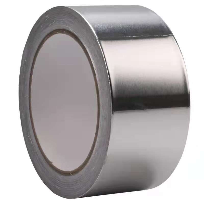 Easy to Tear Aluminum Foil Tape Hot Sales Jumbo Roll Sliver Fiberglass Reinforced Aluminum Foil Tape Waterproof