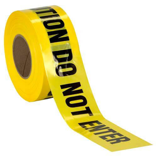 Custom Printing Logo colorful Barricade Barrier Marking Single Sided Barrier Non-adhesive PE Warning Tape