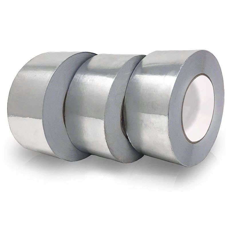 Easy to Tear Aluminum Foil Tape Hot Sales Jumbo Roll Sliver Fiberglass Reinforced Aluminum Foil Tape Waterproof