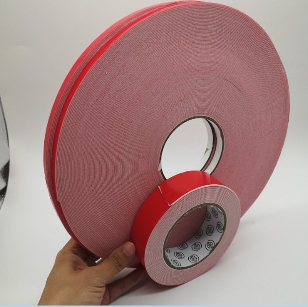 10x10mm Waterproof Red Double Sided PE Foam Tape Custom Self-Adhesive Faced Heat-Resistant Pressure Sensitive Adhesive