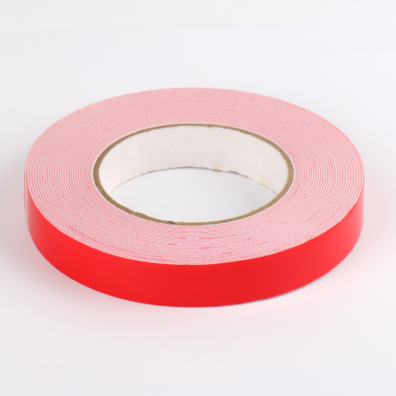 High sticky acrylic adhesive 1.1mm thick double sided red foam tape