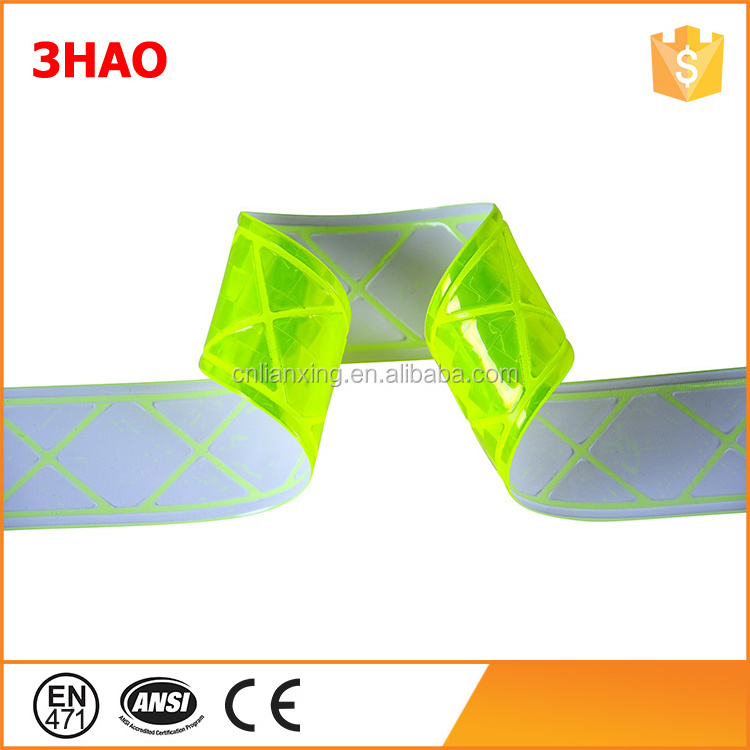 EN471 high visibility caution tape safety reflective material for clothing  high visibility reflective tape